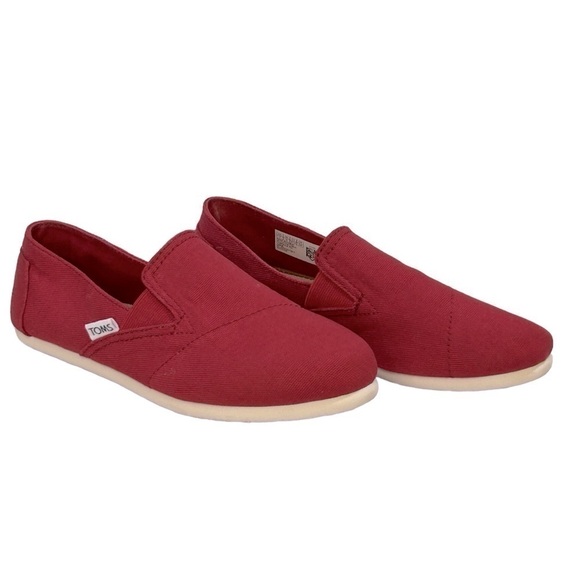 TOMS Redondo Women’s Red/Cream Slip On Flats Size-7 NWOT - Picture 1 of 6
